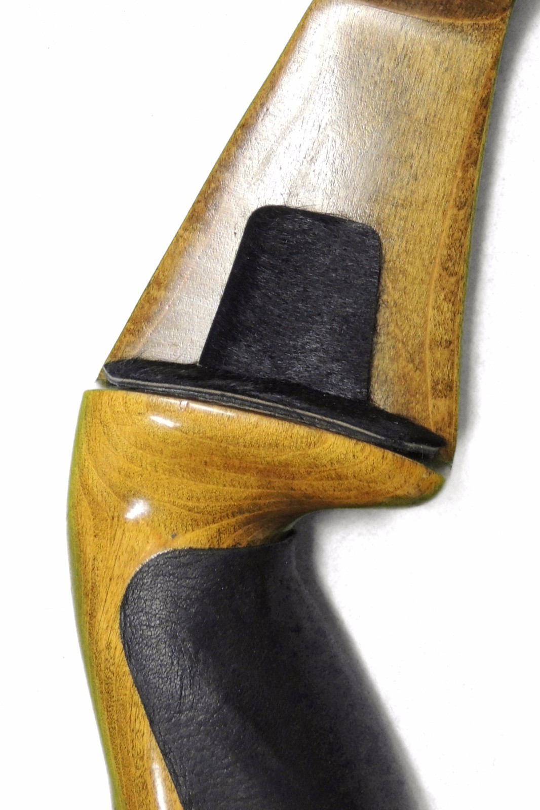 2 PC BLACK CALF HAIR ARROW REST & STRIKE PLATE - SQUARE PROFILE Recurve Archery