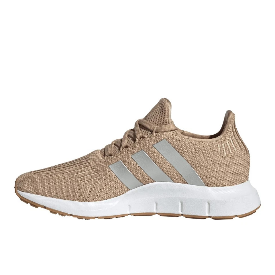 adidas Swift Run Lace Up Womens Brown Sneakers Casual Shoes JR6896 New