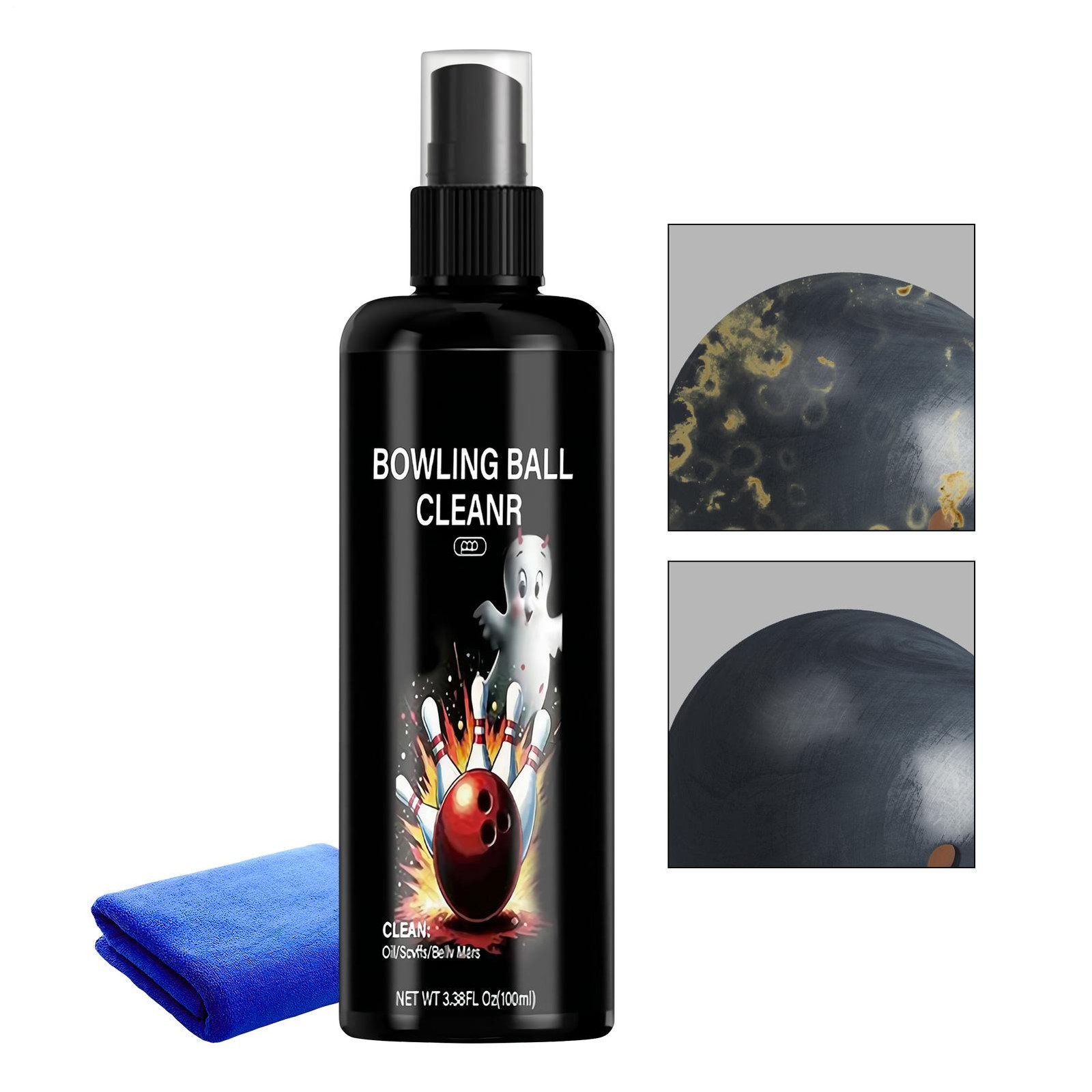 Bowling Ball Cleaner 100ml Portable Sports Gear Care Supplies pretty