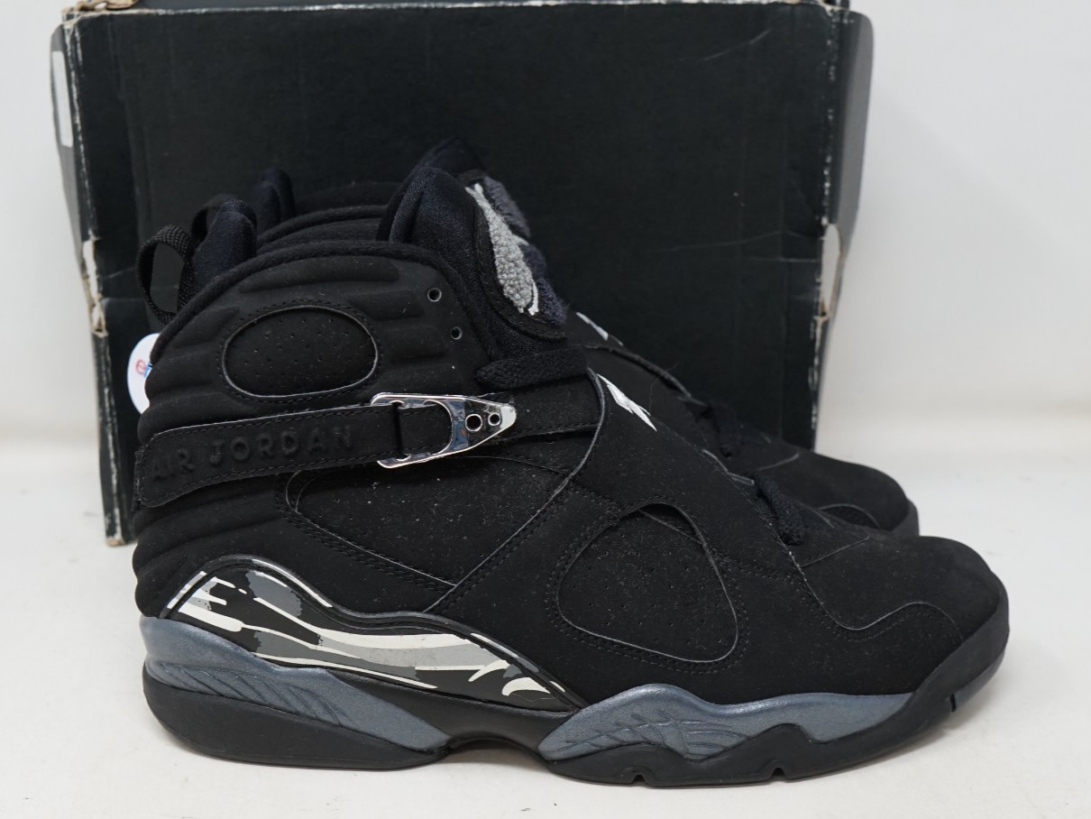 Air Jordan 8 Retro 2015 Chrome Black/White High Top 305381-003 Size 9