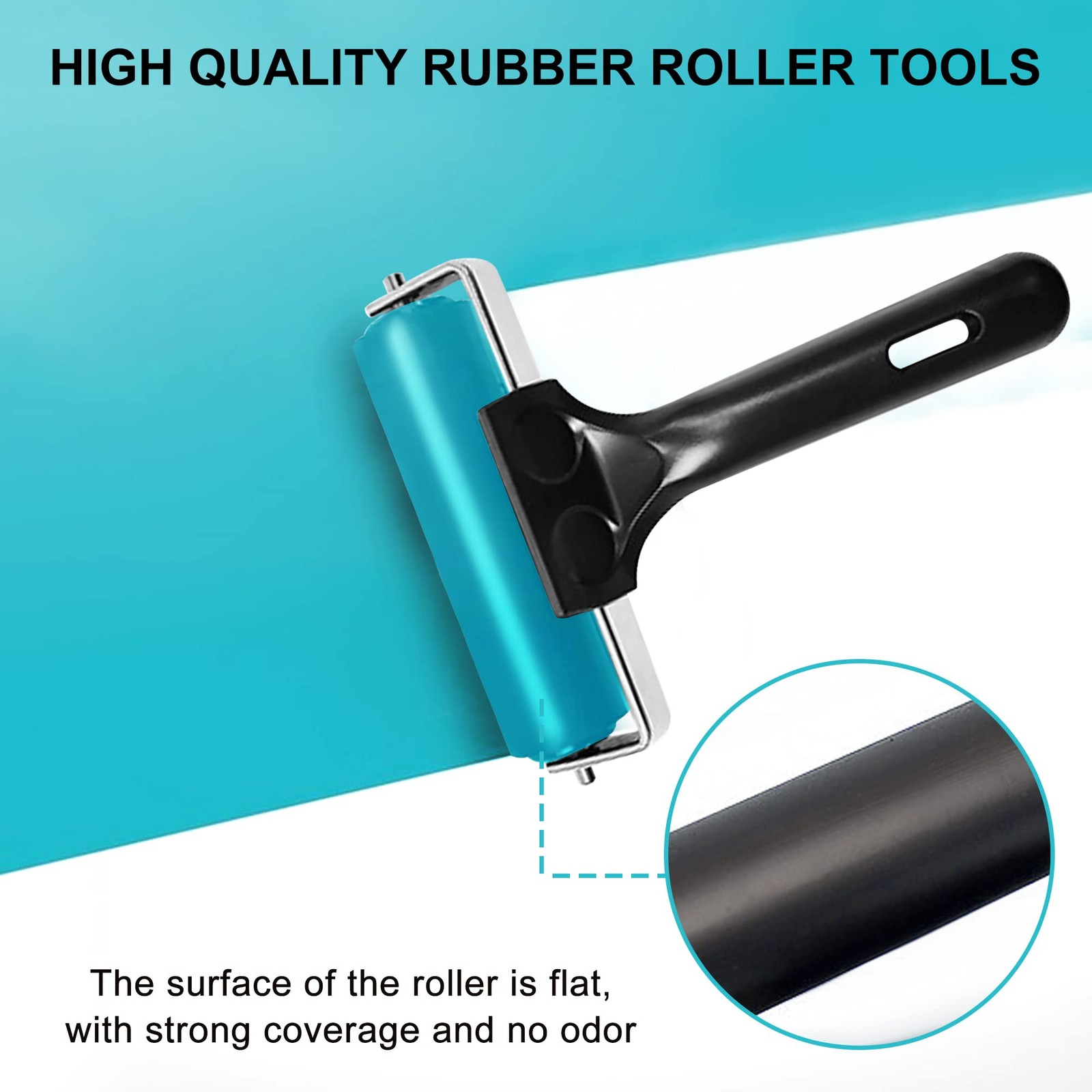 2 Pcs Hard Rubber Brayer Rollers for Printmaking Ink Printing Stamping