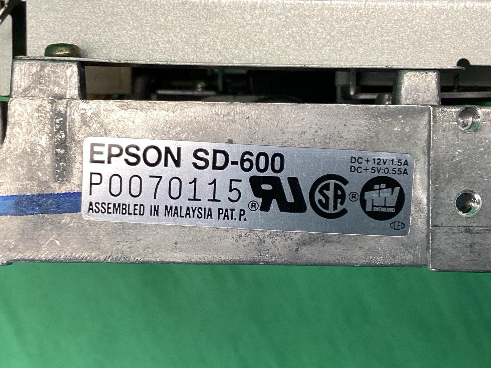 Epson SD-600 Tan 5.25” Floppy Internal PC Green LED Disk Drive - UNTESTED