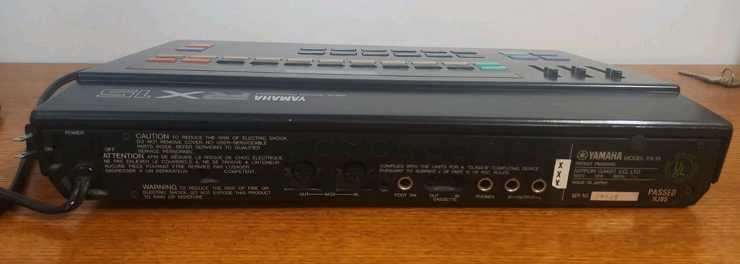 YAMAHA RX-15 Digital Rhythm Programmer Drum Machine - Tested & Working