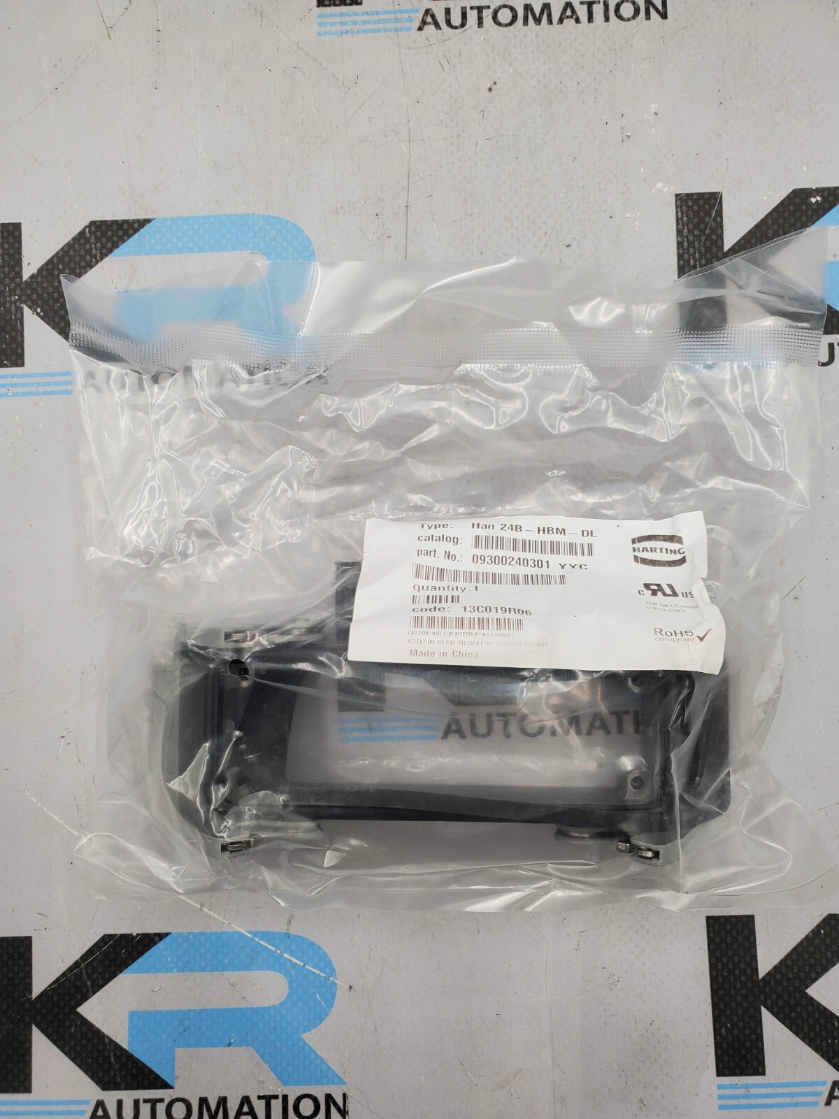 *Lot Of 2* Harting HAN 24B-HBM-DL Bulkhead Housing
