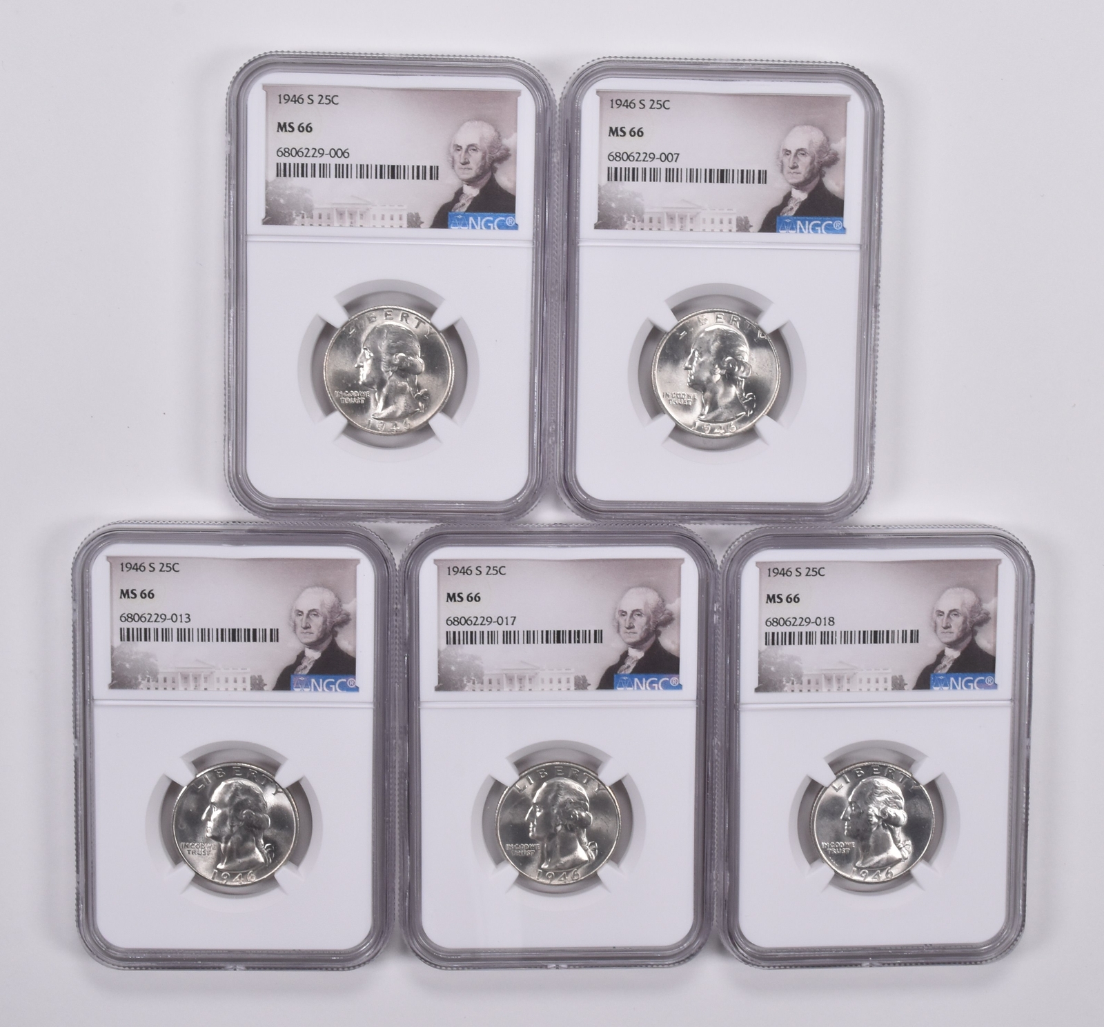 MS66 1946-S Washington Quarter NGC Special Label
