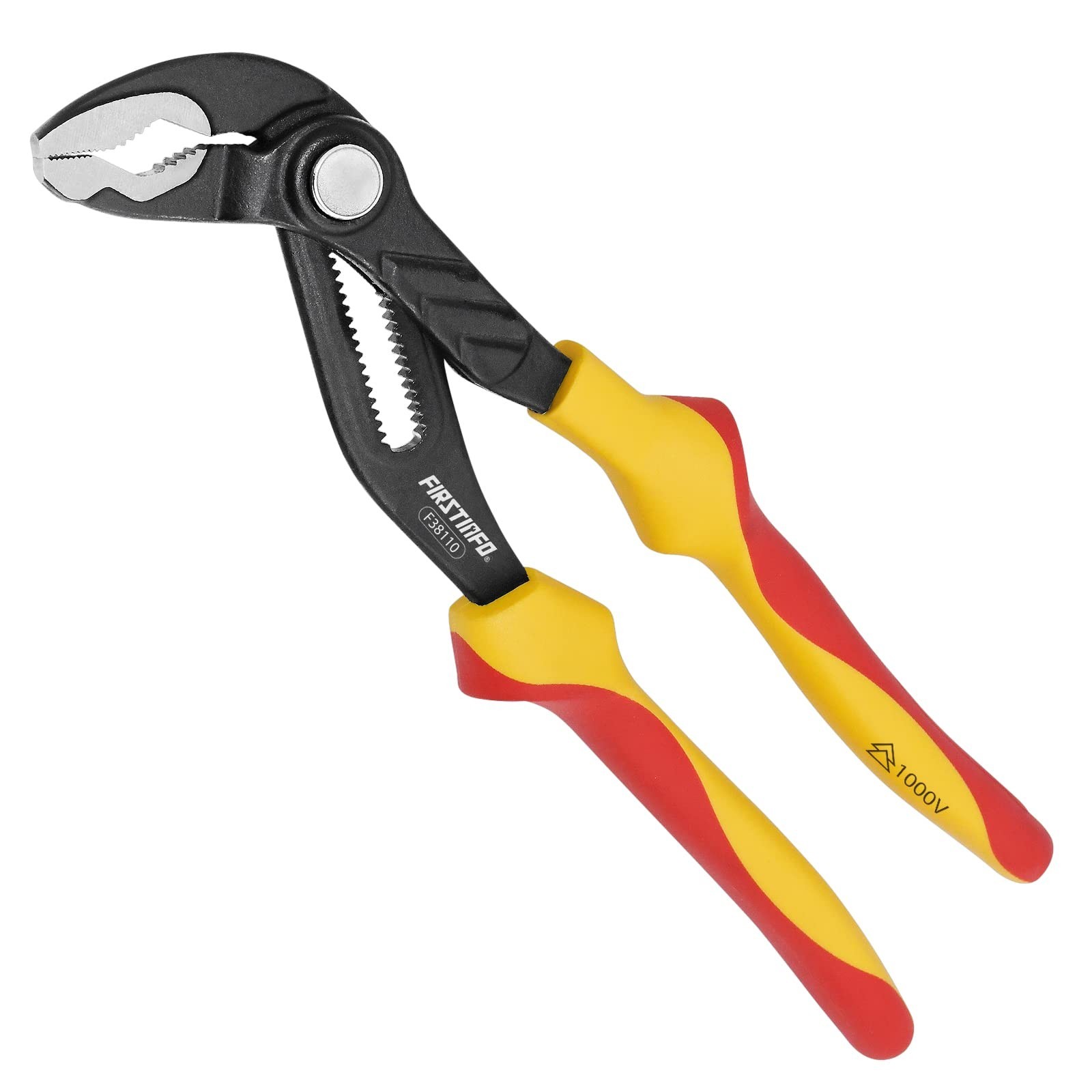 FIRSTINFO F38110 VDE Insulated Water Pump Pliers 10in 1000V Push Button