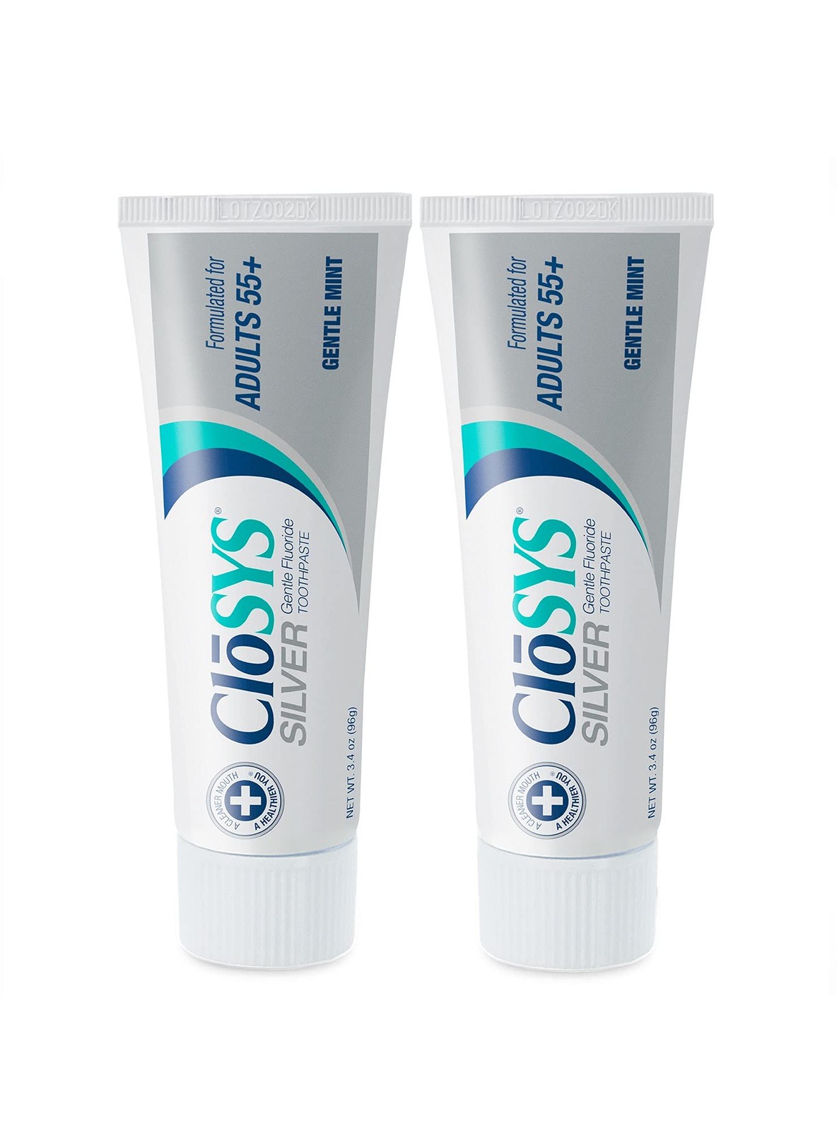 Silver Fluoride Toothpaste for Adults 55+, Travel Size, 2-Pack