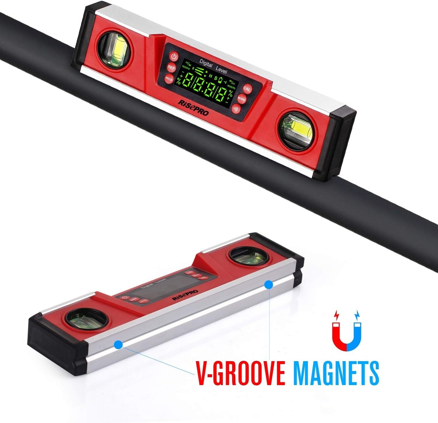 10-Inch Digital Torpedo Level and Protractor IP54 Protected Electronic Bubble