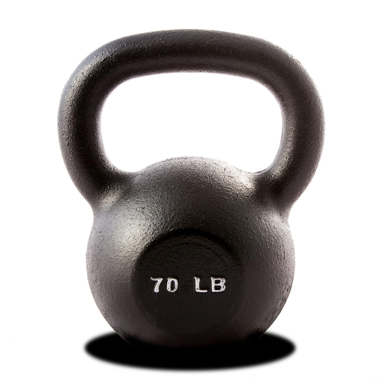 York Barbell Kettlebell Weights – 70 LB Cast Iron Kettlebells with Matte Black