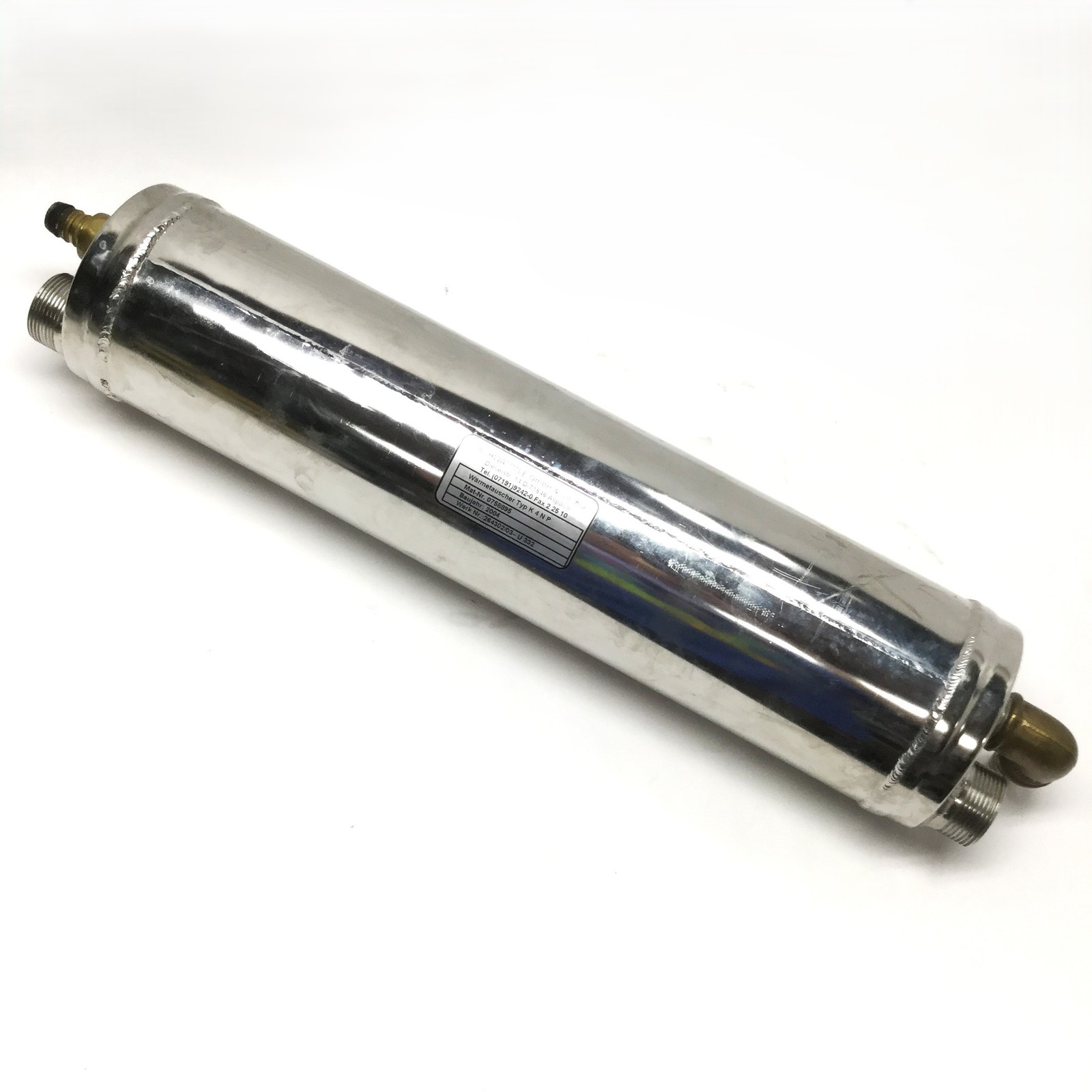 Schwammle K4N P Stainless Steel Liquid Heat Exchanger 1.56L/2.4L, -50 to 250°C