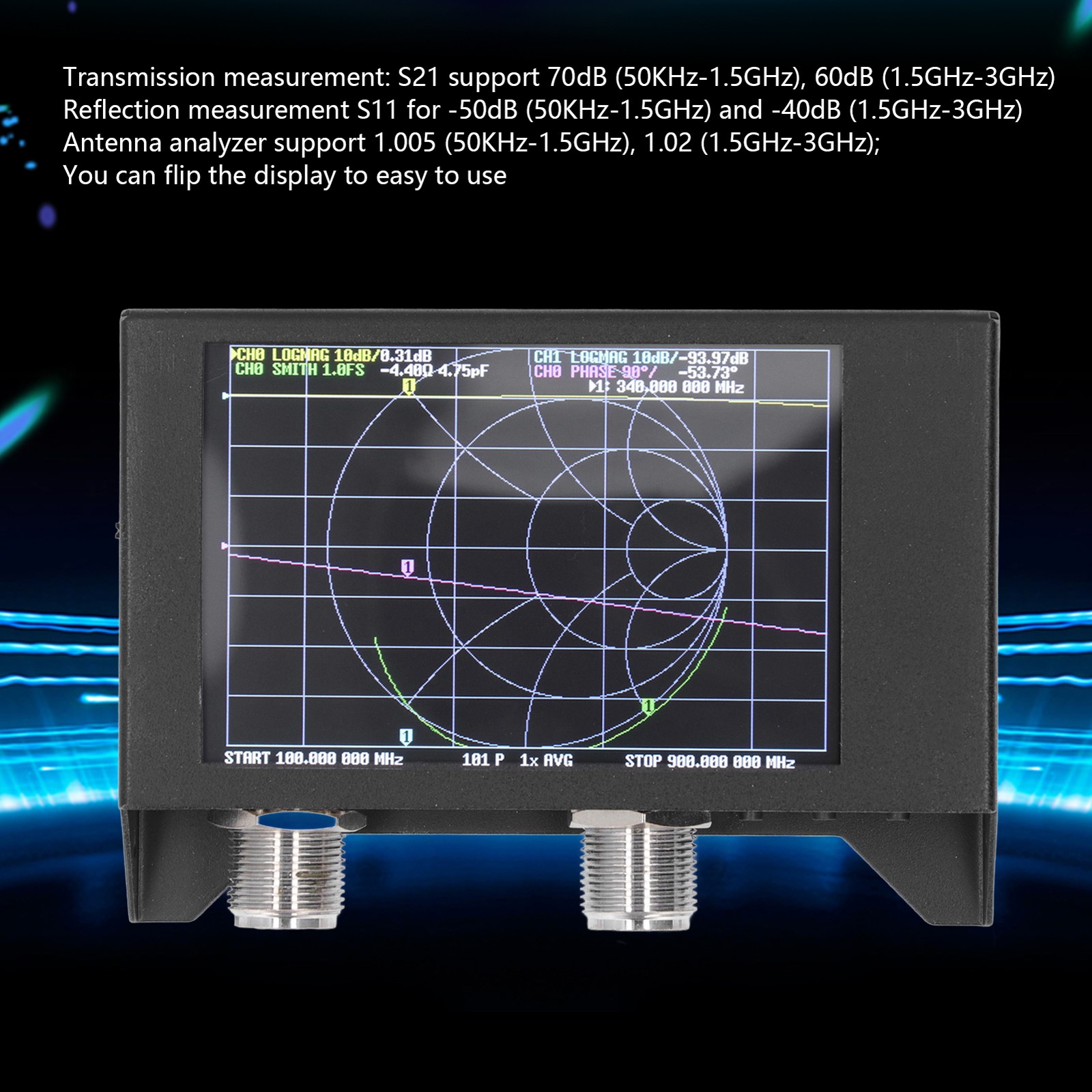 Professional Vector Network Analyzer For Antenna Testing 3GHz Popular