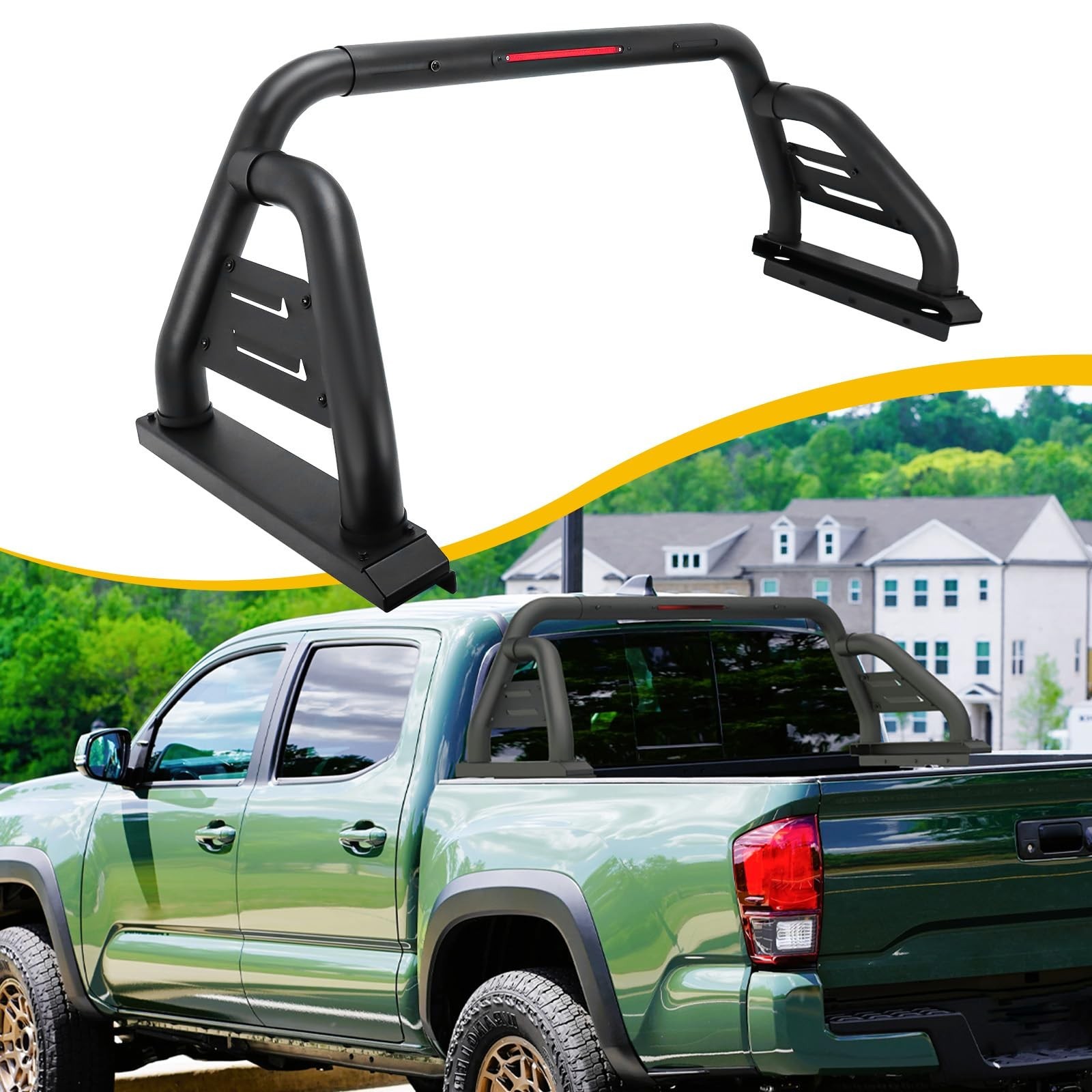 Roll Bar Fits for Toyota Tacoma 2005-2026, Heavy Duty Sport Bar Chase Rack Ro...