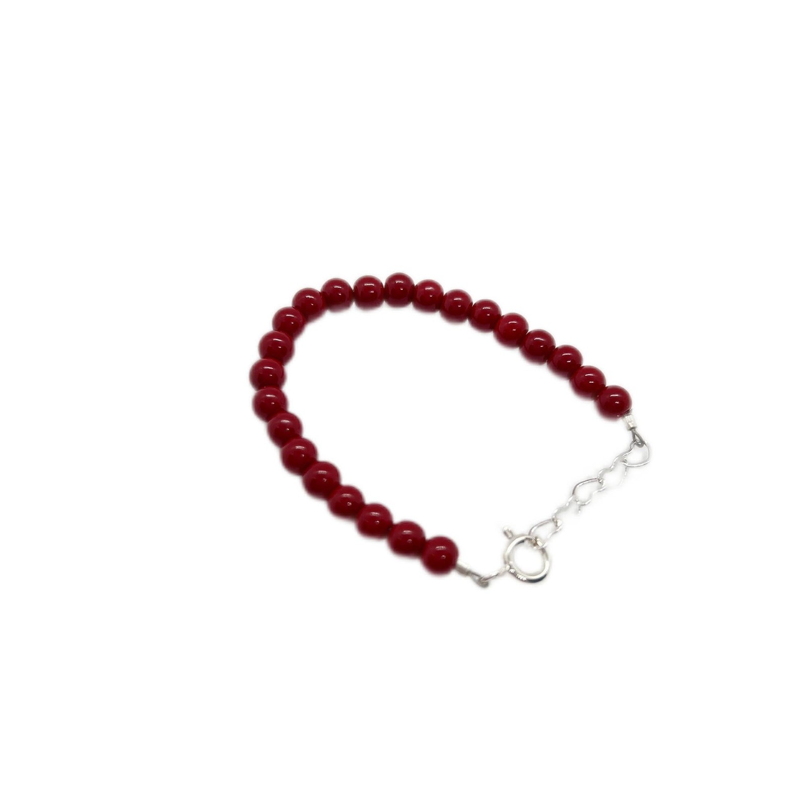 Handcrafted Baby Pearl Beaded Bracelet Red Delicious