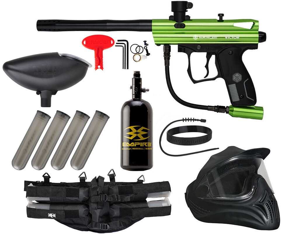 NEW KINGMAN SPYDER VICTOR LEGENDARY PAINTBALL GUN PACKAGE KIT - GLOSS SLIME