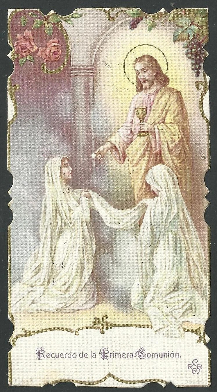 Holy card antique de Jesus santino image pieuses estampa