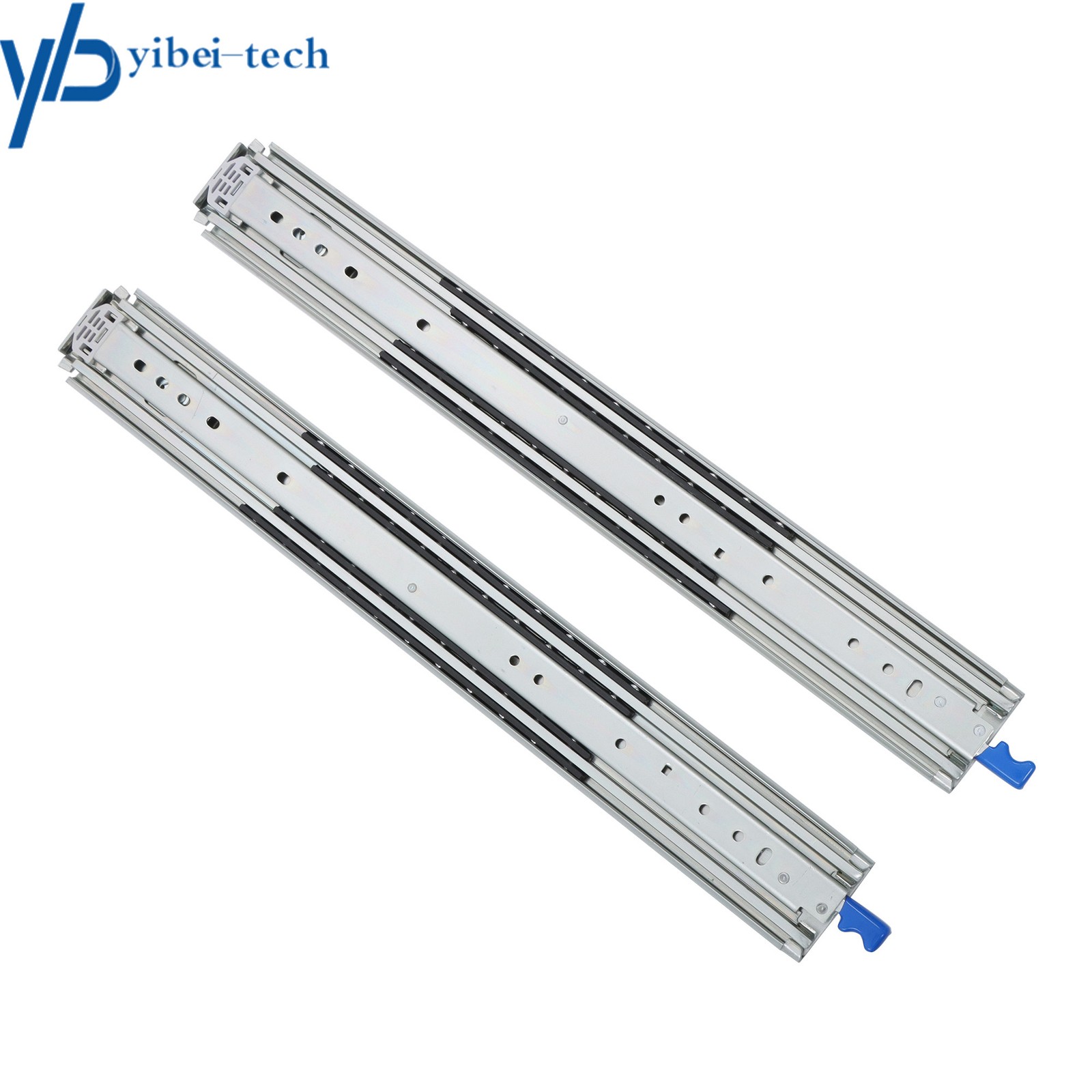 1 Pair Locking Drawer Slides 24" Full Extension & Lock 500 lb Load Capacity