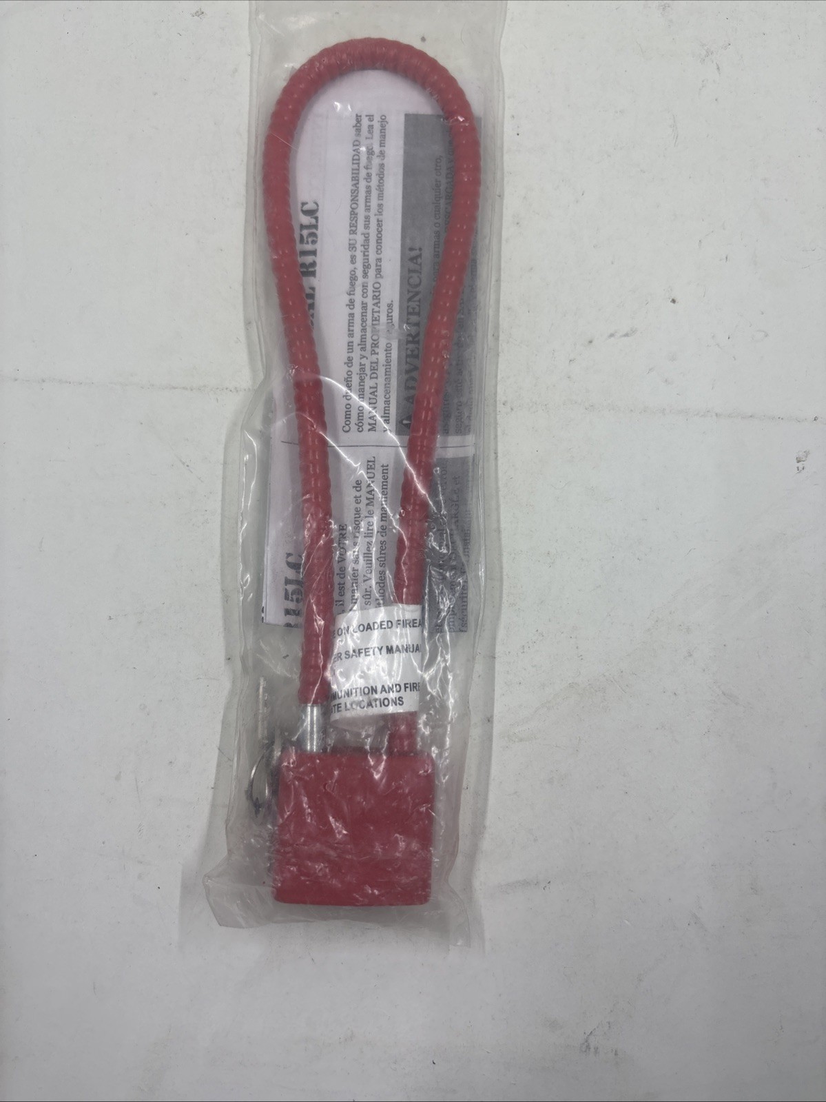 Regal Firearm Gun Rifle Shotgun Trigger Lock Safety RED, 2 Keys, Cable NEW