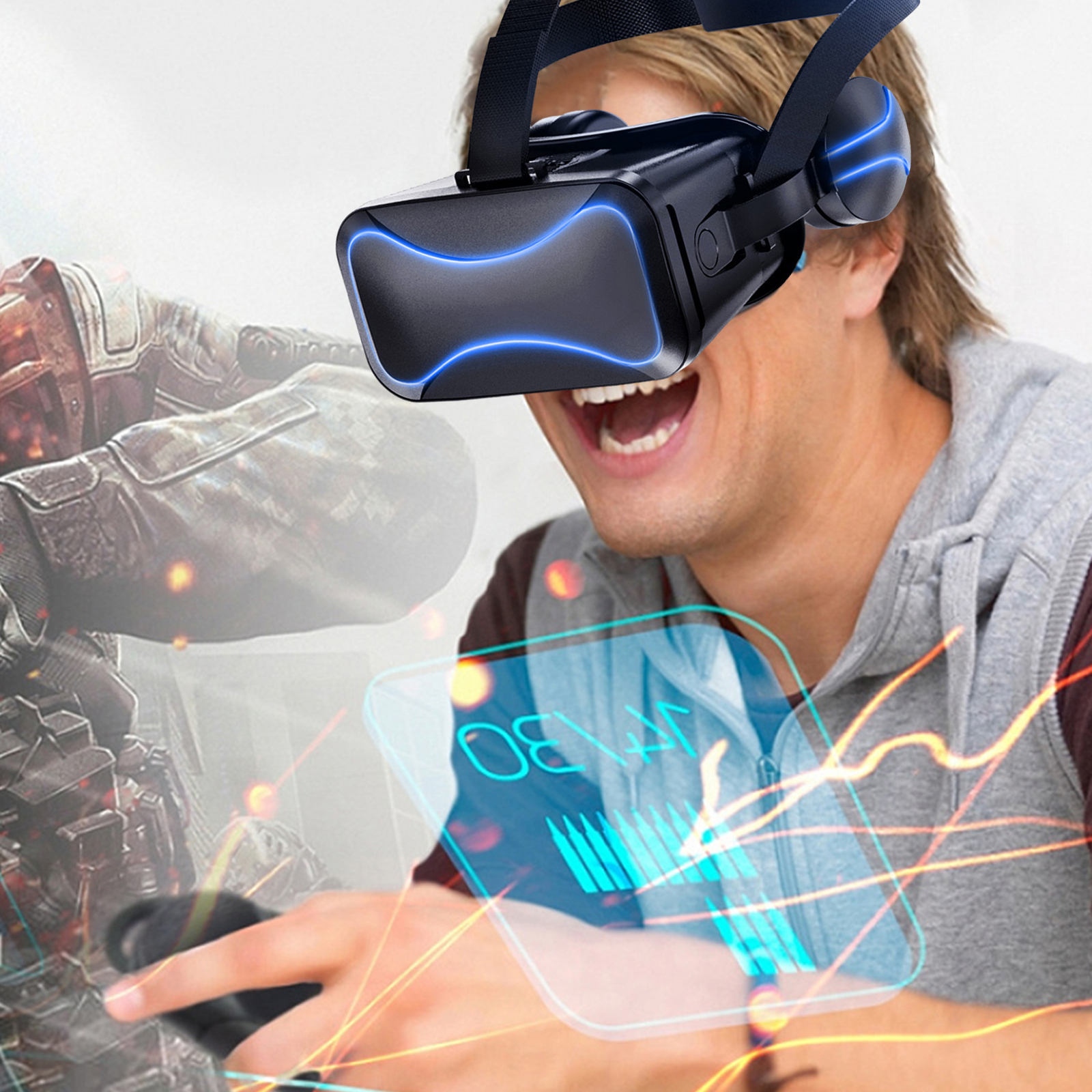 Wireless VR Headset Immersive VR Goggles for Kids 3D Virtual Reality Goggles