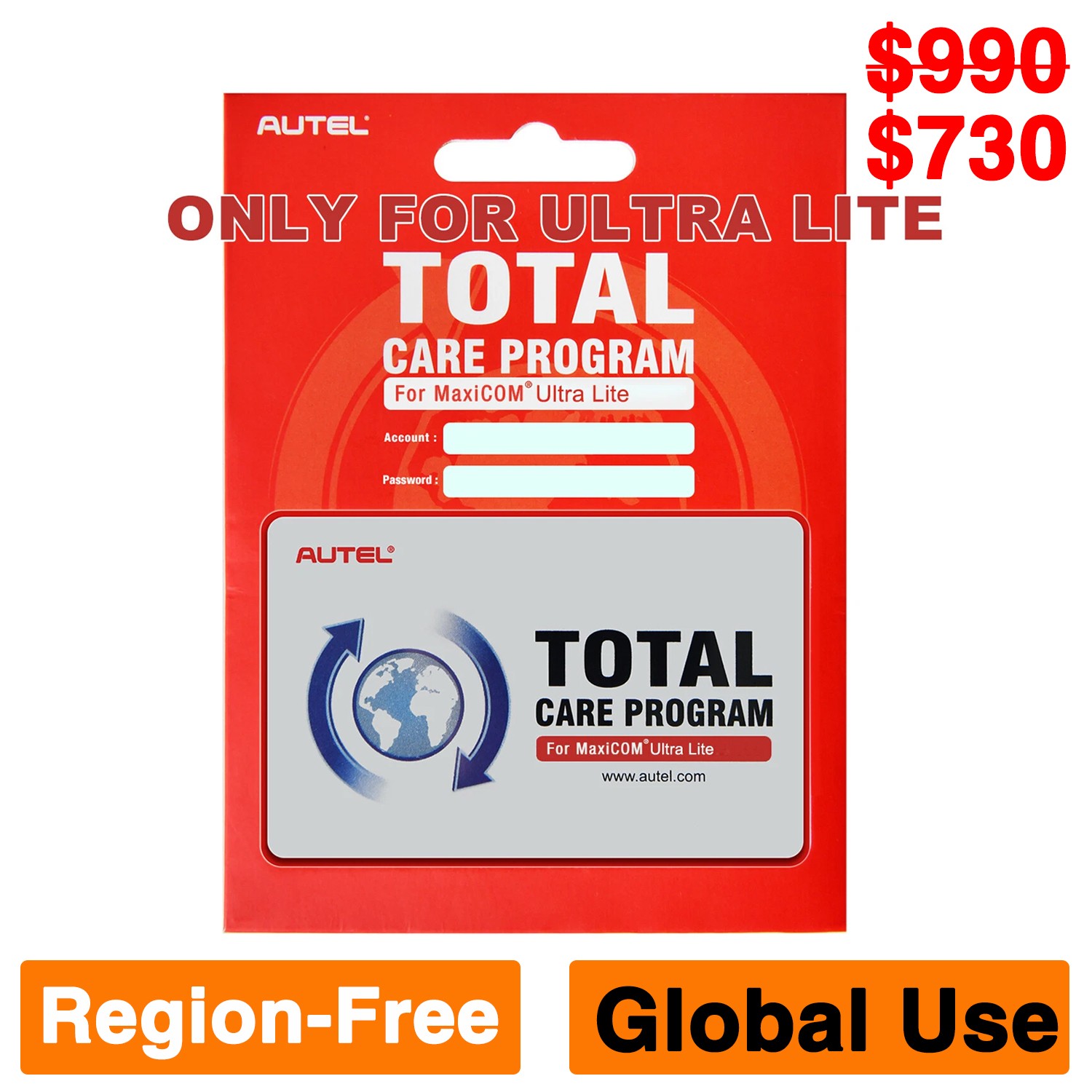 Autel Maxisys Ultra Lite One Year Update Service  TCP Card Subscription