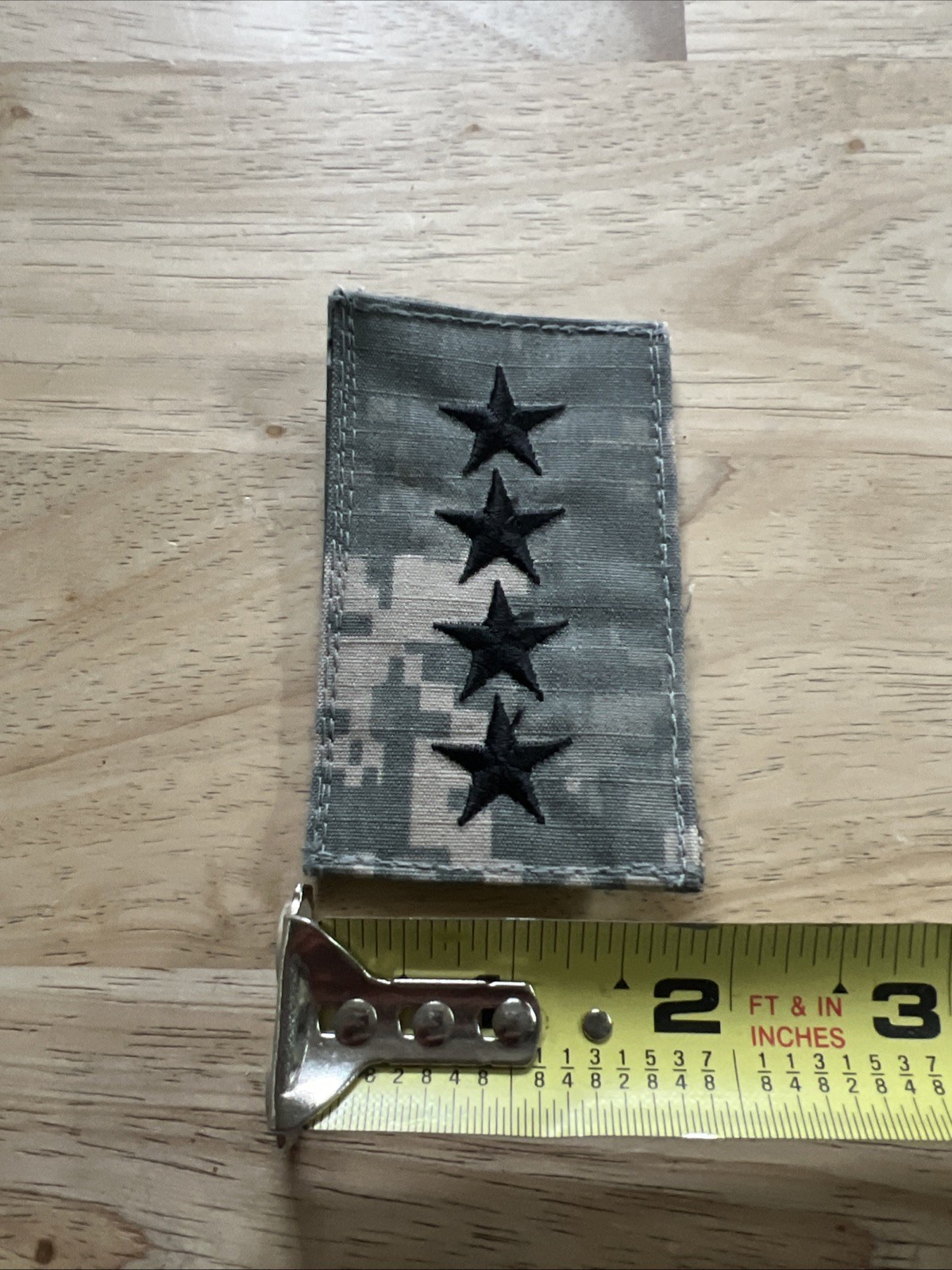 MILITARY PATCH HOOK & LOOP ACU DIGITAL US ARMY 4 FOUR STAR GENERAL