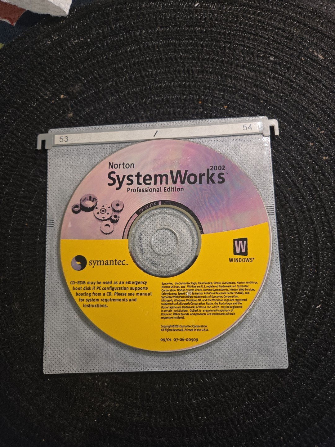 SYMANTEC Norton SystemWorks 2002, Professional Edition For WINDOWS- Cd Only