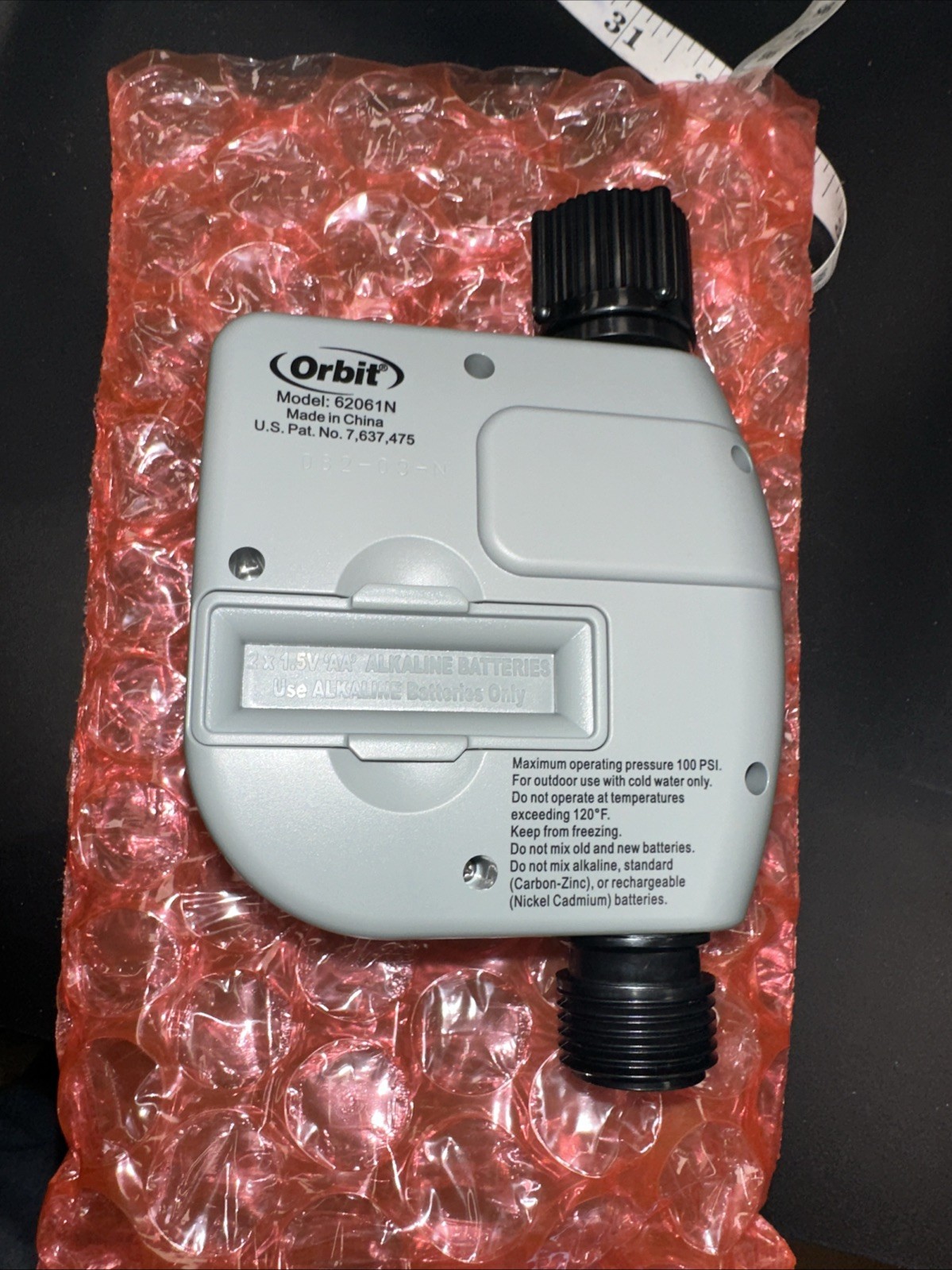 C-3. Orbit 62061Z 1-Outlet Programmable Hose Faucet Timer