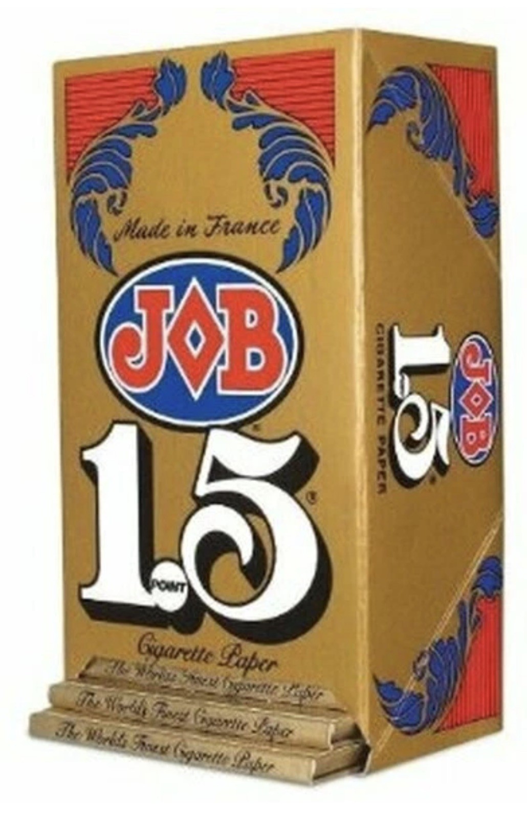 JOB 1.5 Gold Rolling Papers (24 Count Box) 100% Authentic!