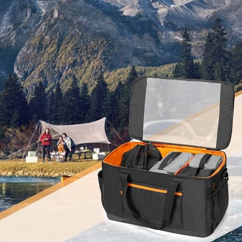 Camping Gear Organizer, 3 Pcs Camping Packing Cubes and 1 Pcs Mesh Pocket with