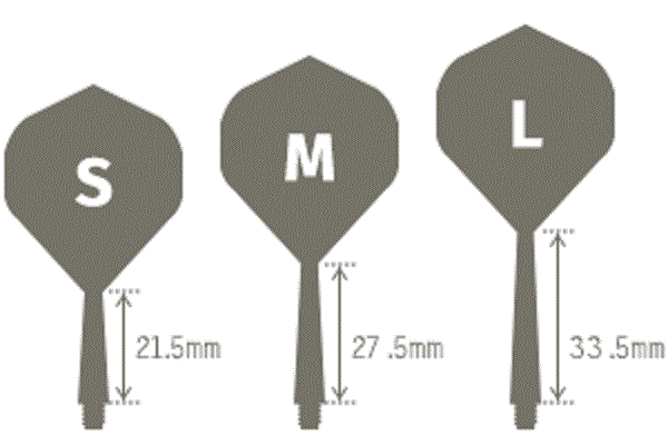 SOLID RED CONDOR AXE DART SHAFT/FLIGHT COMBO SMALL FLIGHT LONG SHAFT