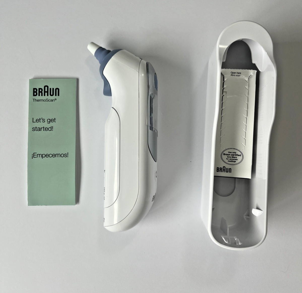 Braun ThermoScan 5 In-Ear Thermometer ExacTemp Indicator w/Protective Case