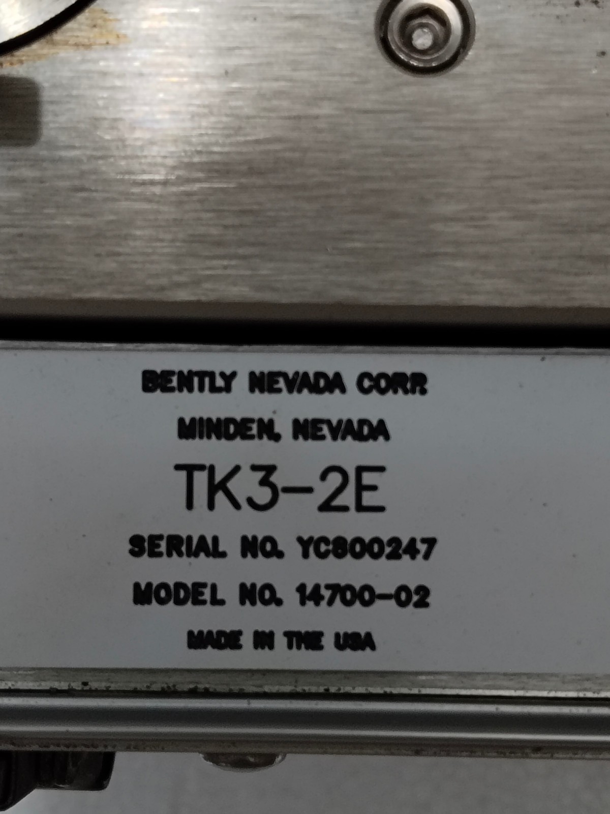 BENTLY NEVADA TK3-2E PORTABLE VIBRATION CALIBRATOR KIT MODEL:14700-02