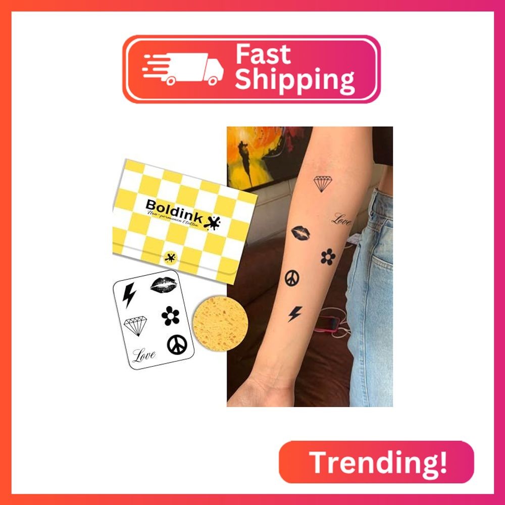 Mini Temporary Tattoo for Adults,Semi Permanent Tattoo for Hand Arm