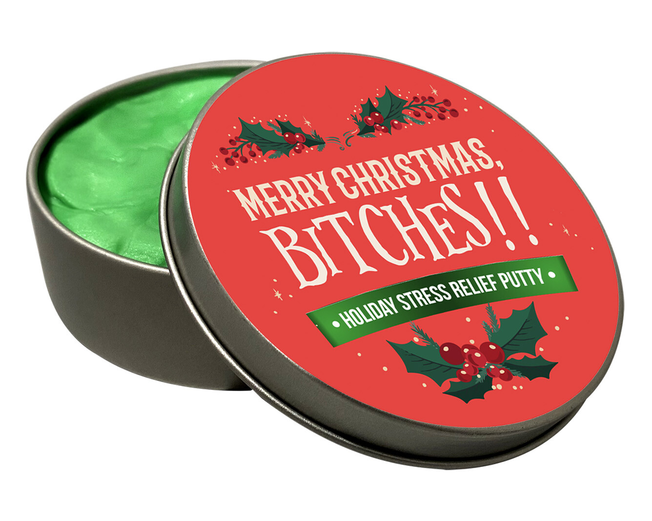 Merry Christmas Bitches Stress Putty - Funny Stocking Stuffer Adults, Holiday