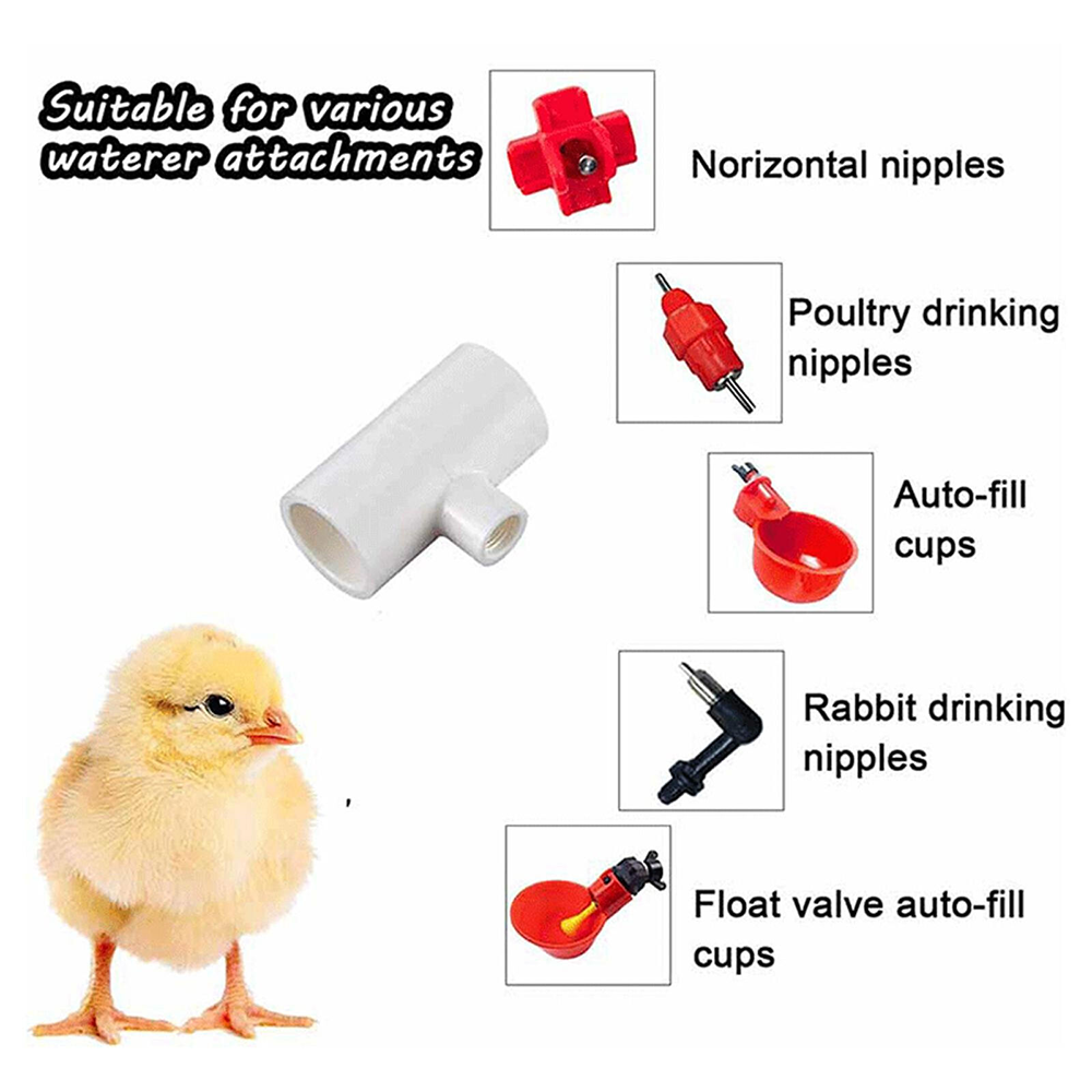 three-way Connector For Chicken Waterer Fully Automatic For Threaded Chicken