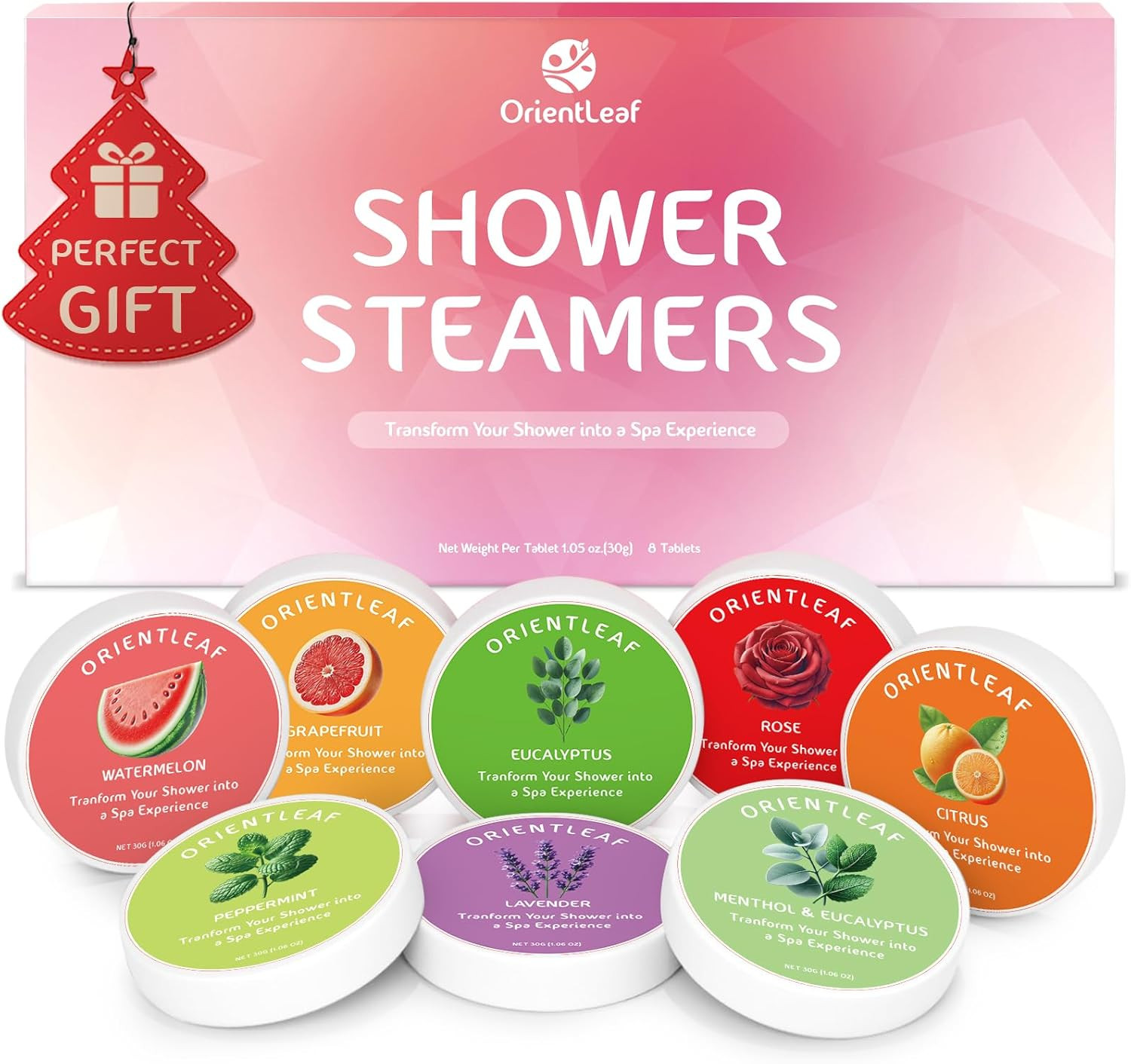 Shower Steamers Aromatherapy, Self Care Birthday Gifts for Women, 8 Pack Stockin