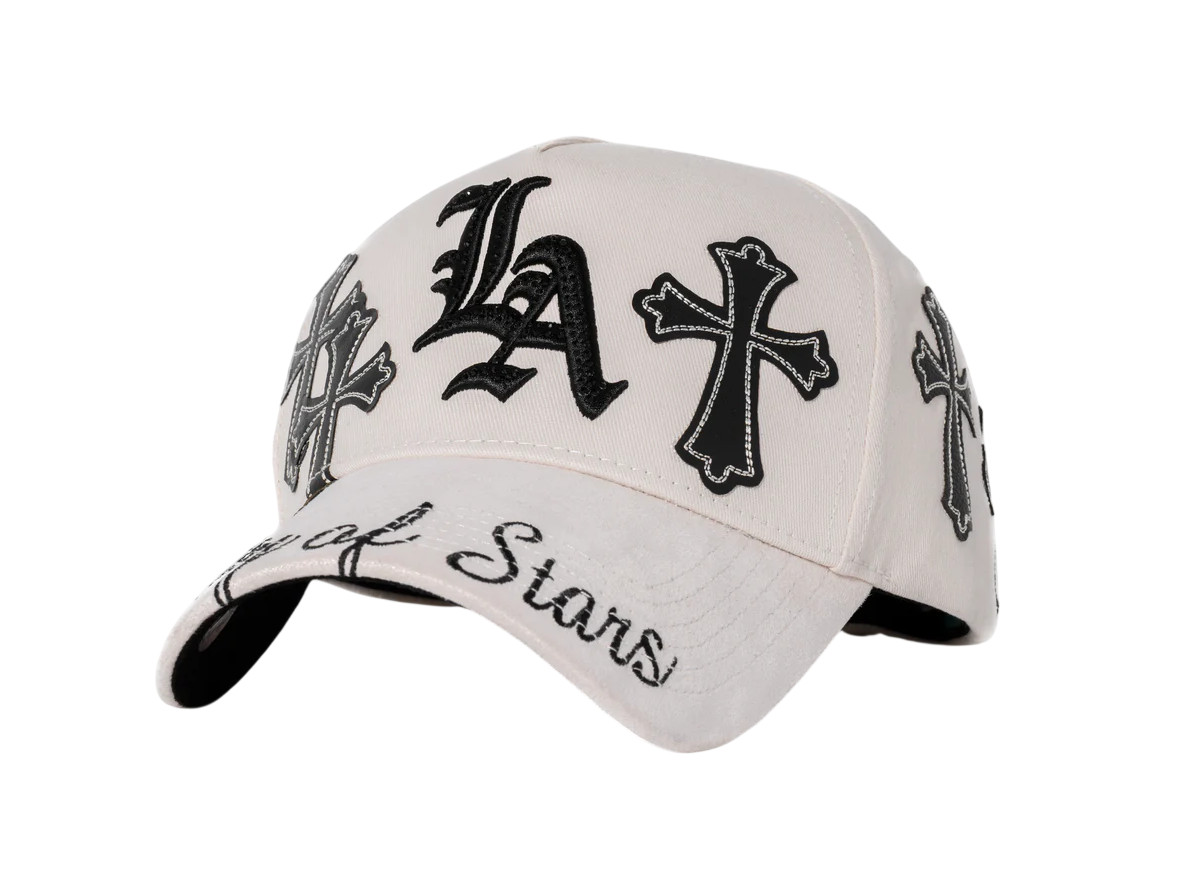 CASH ONLY HATS WHITE LOS ANGELES SNAPBACK HAT COCROSSES WHT