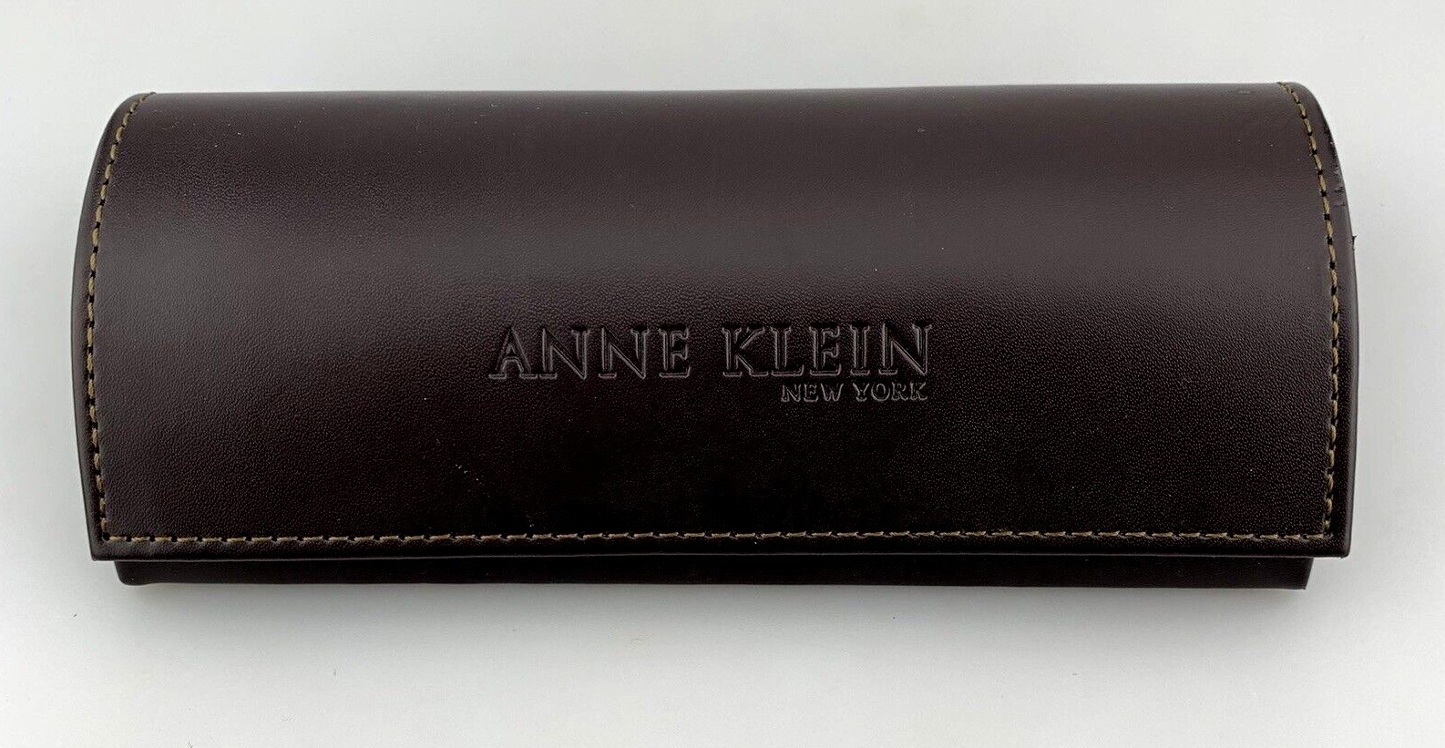 Anne Klein Sunglasses Case Brown Hardcase Faux Leather