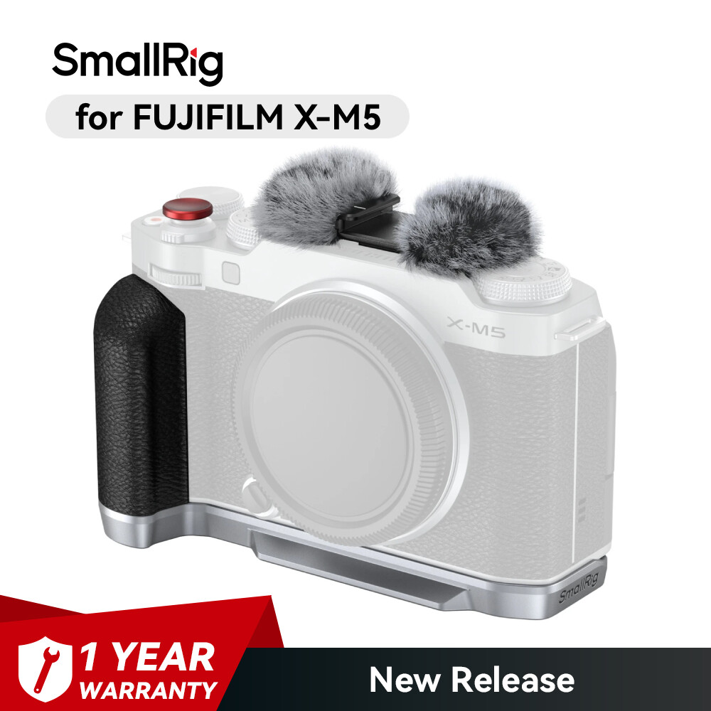 SmallRig X-M5 L-Shape Mount Plate with Silicone Handle for FUJIFILM X-M5 Camera