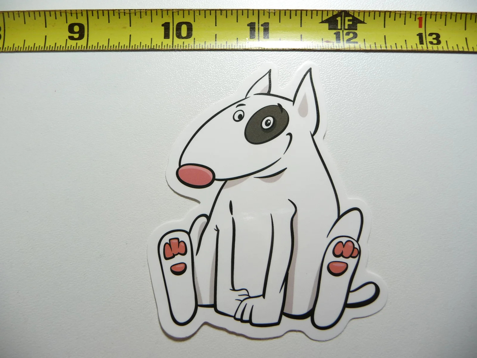 HAPPY BULL TERRIER SMALL STICKER DECAL DOG BREED PET BEST FRIEND LAPTOP