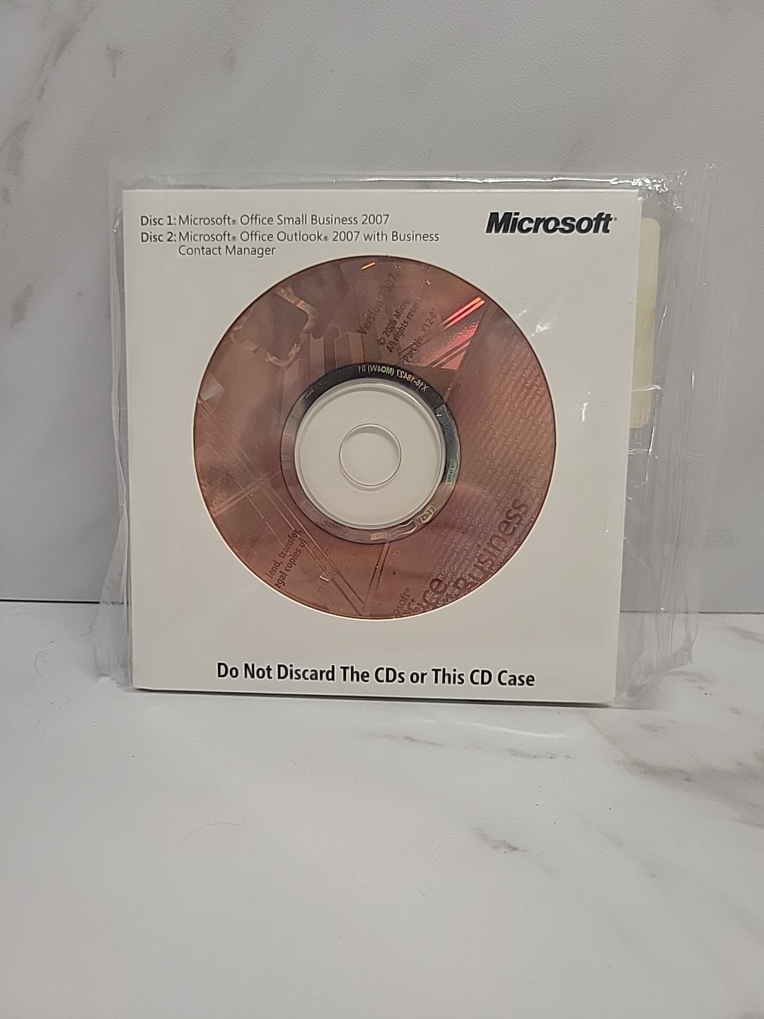 Microsoft Office Small Business 2007 OEM Dell Sealed 2-Disc Set COA