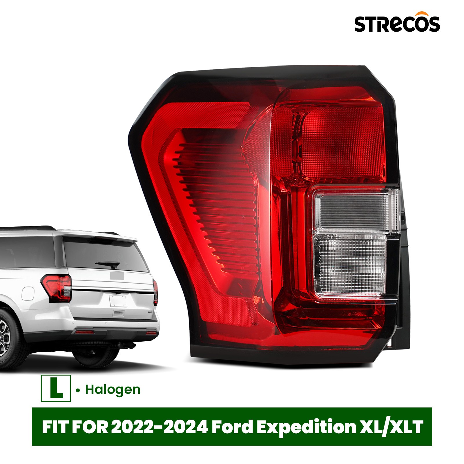 For 2022-2024 Ford Expedition XL/XLT Halogen Tail Light Brake Lamp Left Driver
