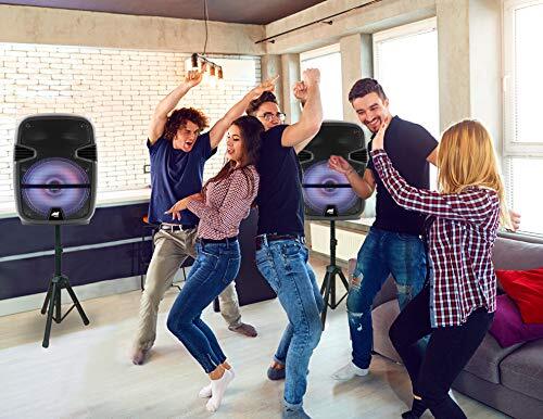 Naxa Electronics NDS-1218D Dual Bluetooth True Wireless Sync Party Speakers ...