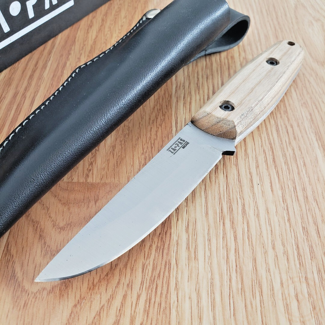 ZA-PAS Knives Modern Pukko Fixed Knife 3.75" 80CrV2 Steel Blade Walnut Handle