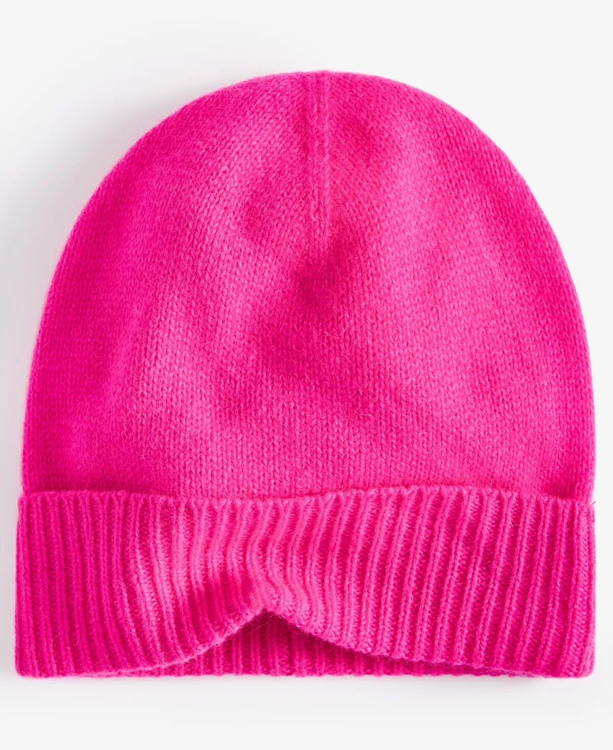 Charter Club Cashmere Cuffed Beanie Pink Flame ONE SIZE
