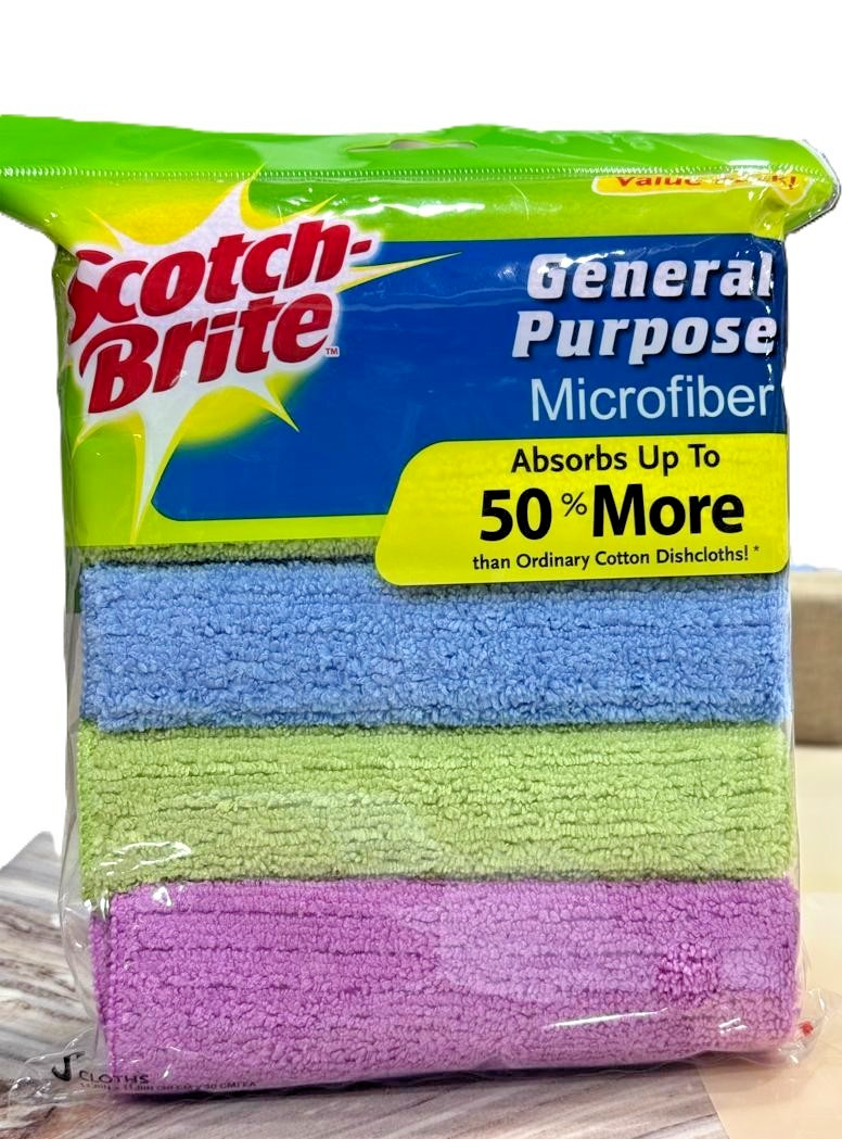 3M Scotch-Brite General Purpose Microfiber Cloths Cleaning Towels 5 in 1 -1 Pack