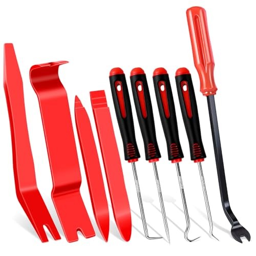 9 Pcs Auto Trim Removal Tool Set - Plastic Pry Tool Kit, Car Door Panel Window