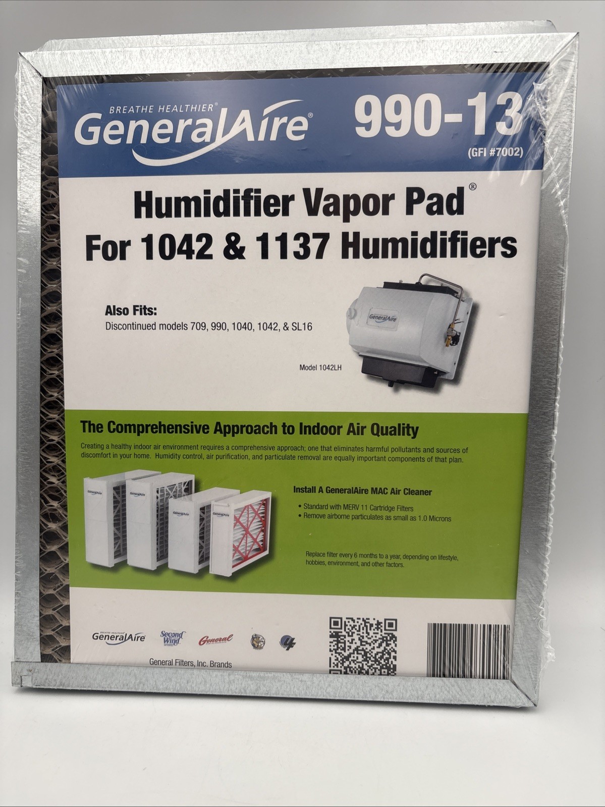 GeneralAire 990-13 Humidifier Vapor Pad for 1042 & 1137 Model Humidifiers Sealed