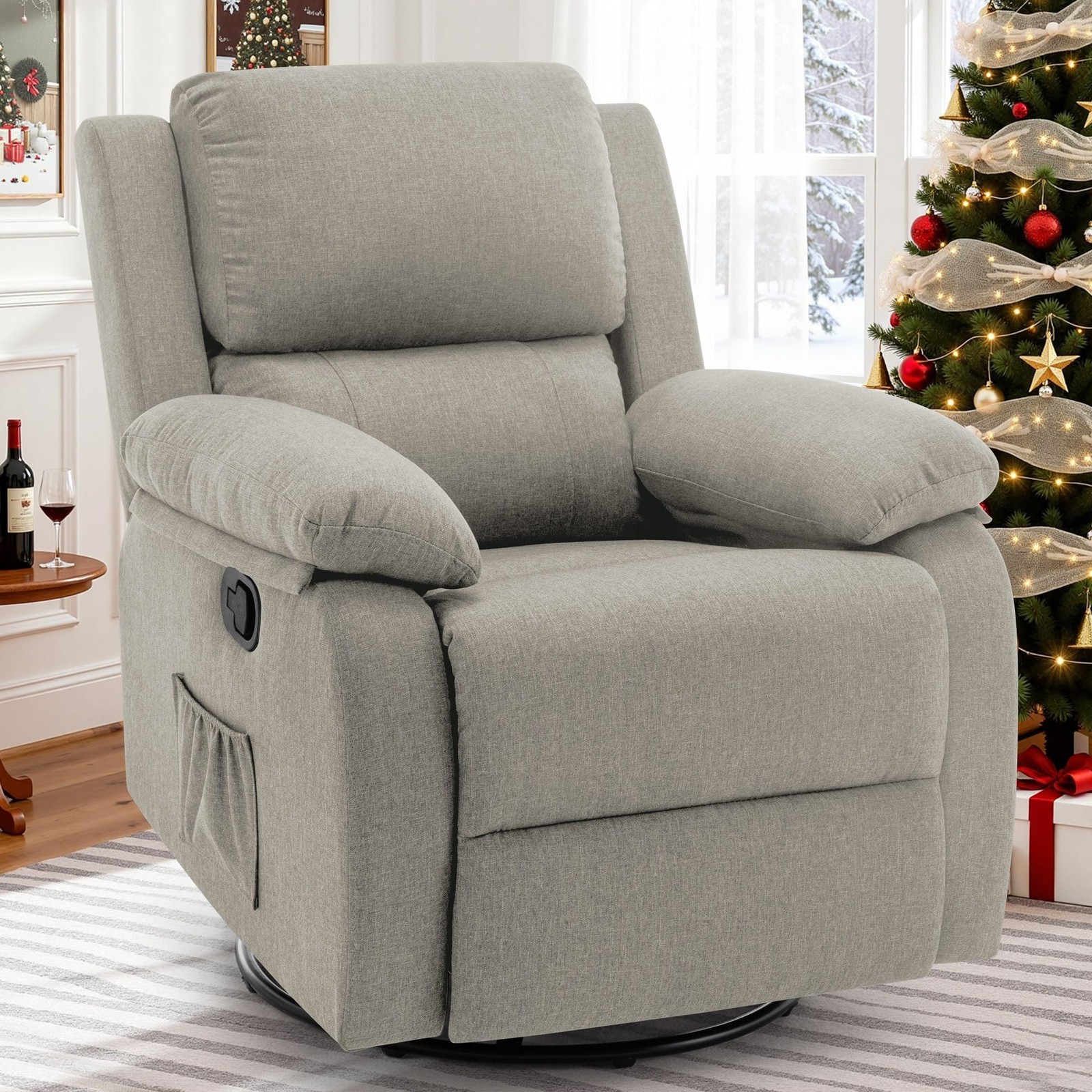 Recliner Chair 360 Swivel Rocker Chair for Adults Small Rocking Recliner