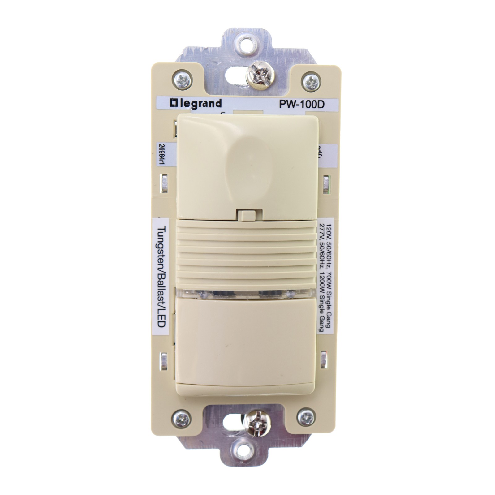 WATTSTOPPER PW-100D-I PIR WALL SWITCH OCCUPANCY SENSOR, 120/277V, IVORY