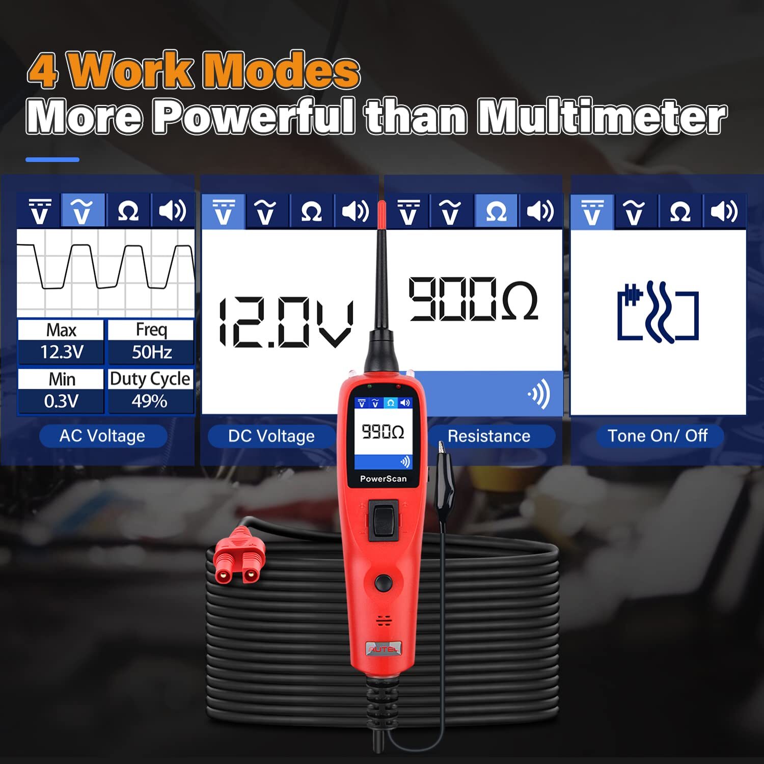 Autel PowerScan PS100 Electrical System Diagnostic Circuit Circuit Probe 12V 24V